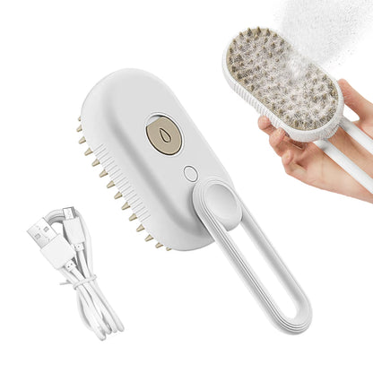 Multifunctional 3-in-1 Pet Steam Brush for Cats and Dogs - Grooming and Hair Removal Tool