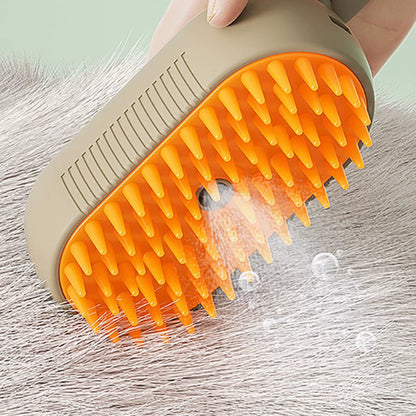 Multifunctional 3-in-1 Pet Steam Brush for Cats and Dogs - Grooming and Hair Removal Tool