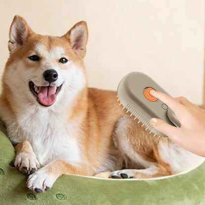 Multifunctional 3-in-1 Pet Steam Brush for Cats and Dogs - Grooming and Hair Removal Tool
